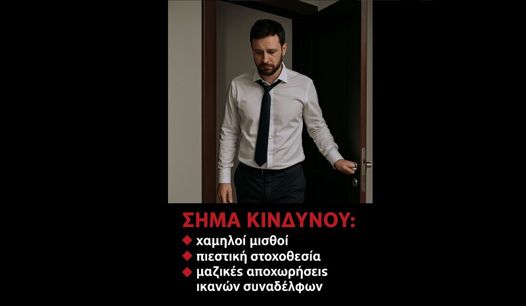 Χαμηλοί μισθοί, πιεστική στοχοθεσία, μαζικές αποχωρήσεις ικανών συναδέλφων – Η καρδιά του προβλήματος